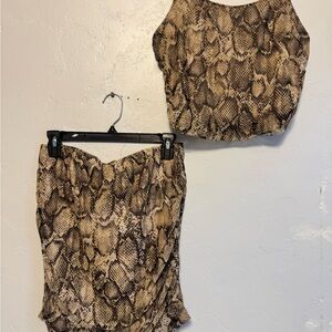 Just Polly Snake Print Two-Piece Set NWOT